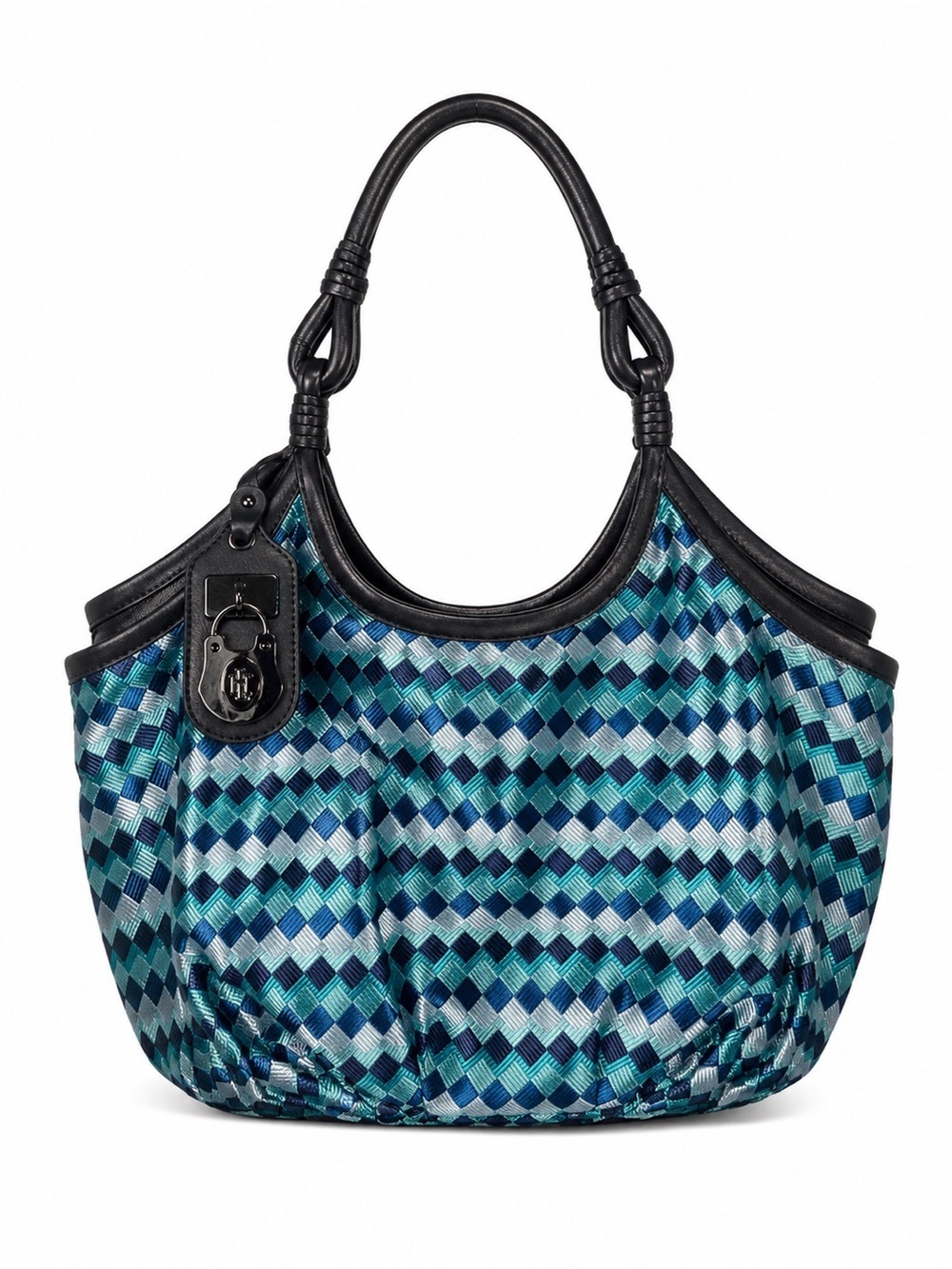 NWT Lockheart Sky’s The Limit Blue Green Woven Shoulder Bag